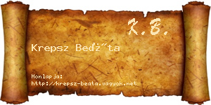 Krepsz Beáta névjegykártya