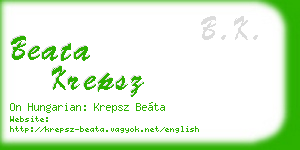beata krepsz business card