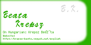 beata krepsz business card